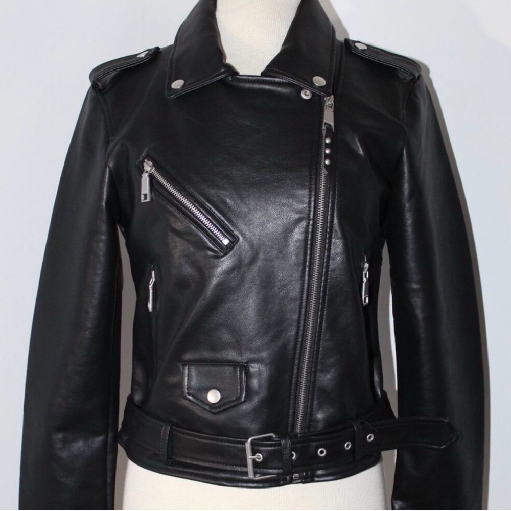 NWT Rebecca Minkoff Black Faux Leather Jacket